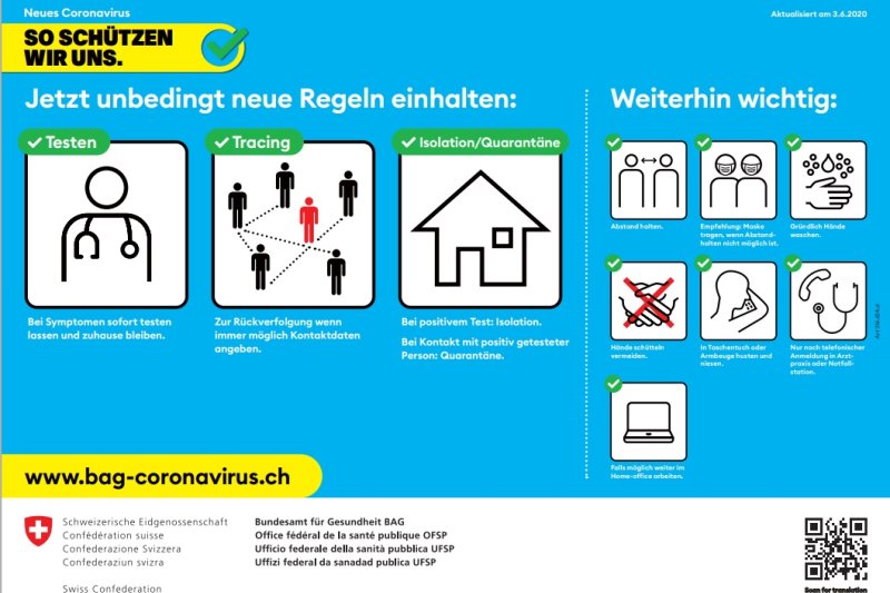 Weitere Lockerungen der COVID-19-Massnahmen ab dem 06.06.2020