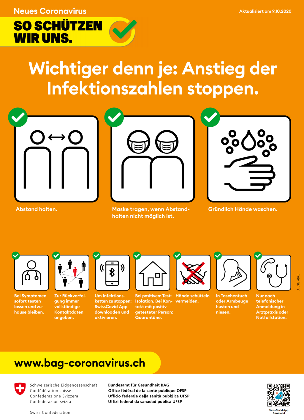 Aktuelle COVID-19-Situation und Hinweise des BAG